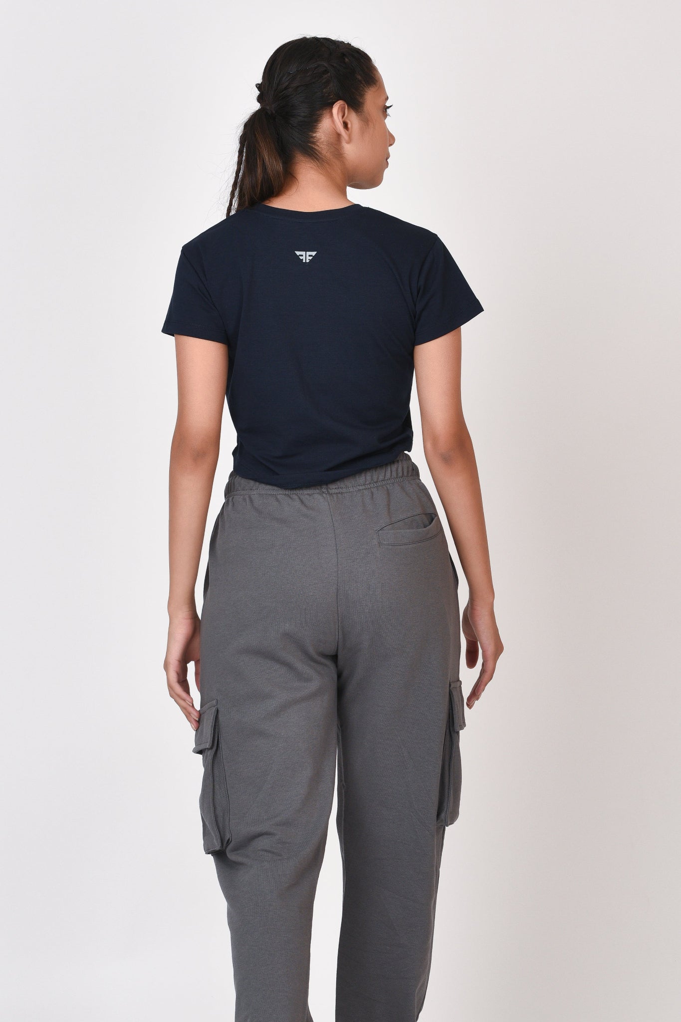 Performance Crop Top By Brute Force (Color: Blue)