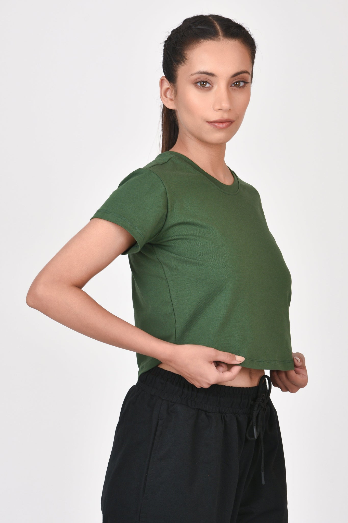 Performance Crop Top By Brute Force (Color: Green)