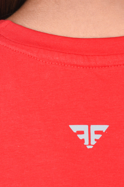 Performance Crop Top By Brute Force (Color: Red)