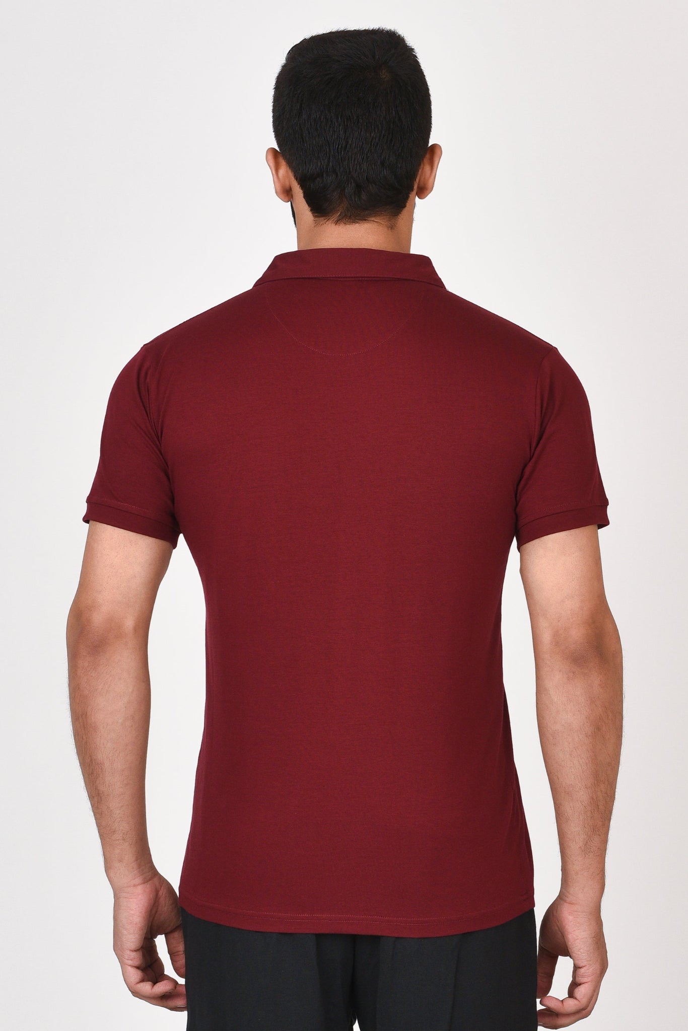 Slim Fit Ultimate Polo T-shirt By Brute Force (Color : Maroon)