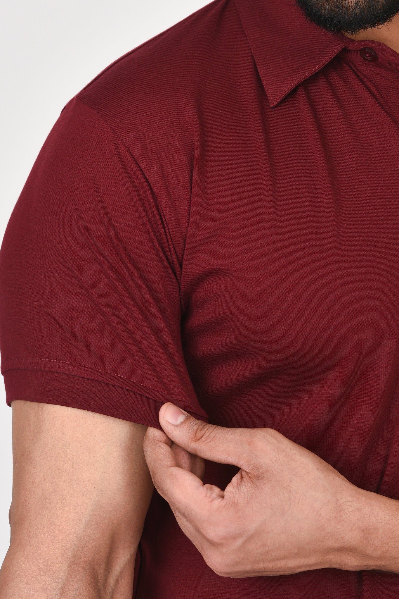 Slim Fit Ultimate Polo T-shirt By Brute Force (Color : Maroon)